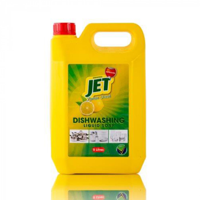 Jet Dishwashing Liquid Soap Lemon - 5ltr