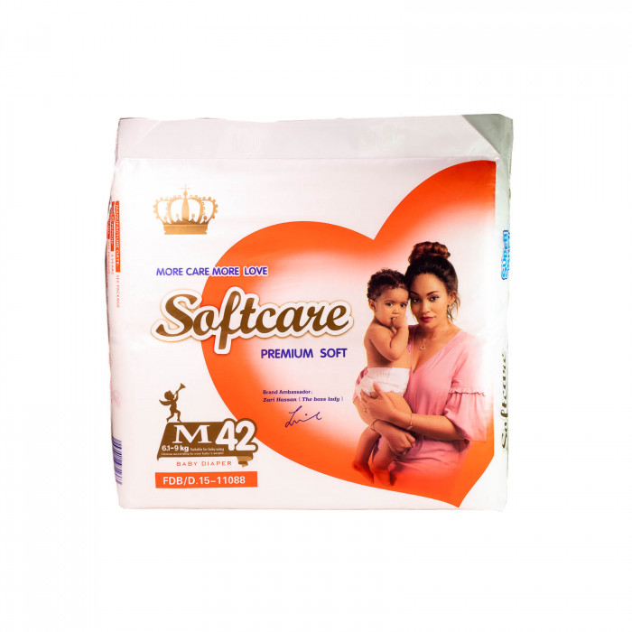 Softcare Baby Diapers Medium 42pc (6-9Kg)