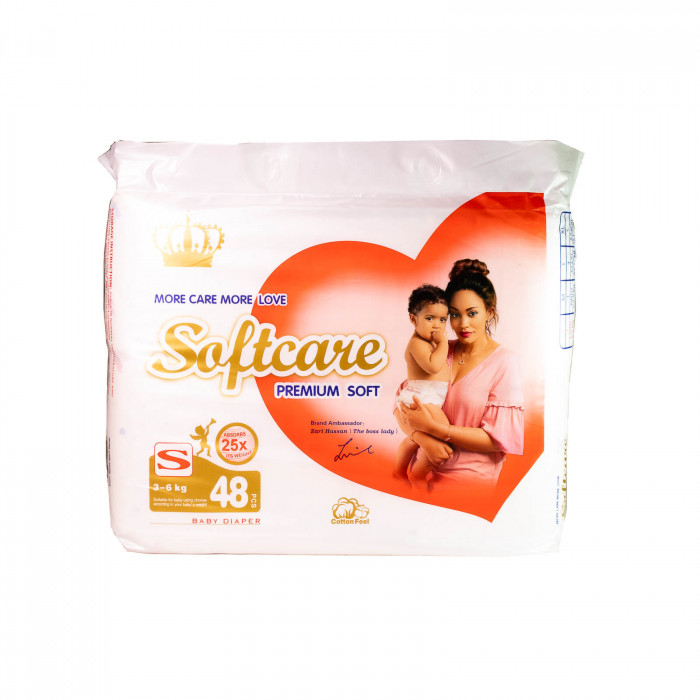 Softcare Baby Diapers Small 48pc (3-6Kg)